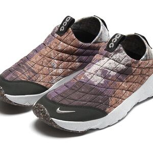 Nike ACG Purple and Brown Sneakers with Laceless Design and Thick Midsole